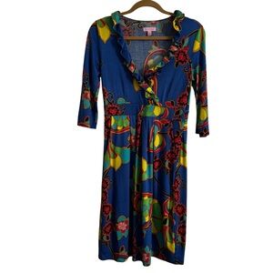Lilly‎ Pulitzer Blue Floral Long Sleeve Dress